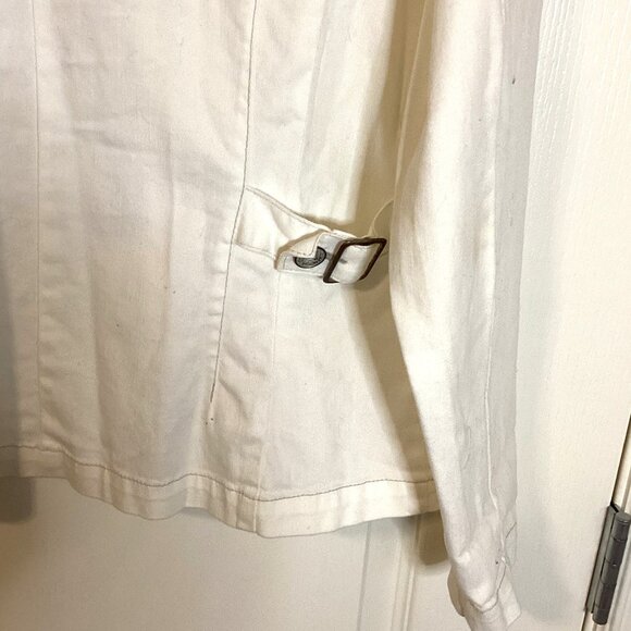 Lois Jeans & Jackets Women's White Jacket Size M Embroidery Sequins - Picture 10 of 12